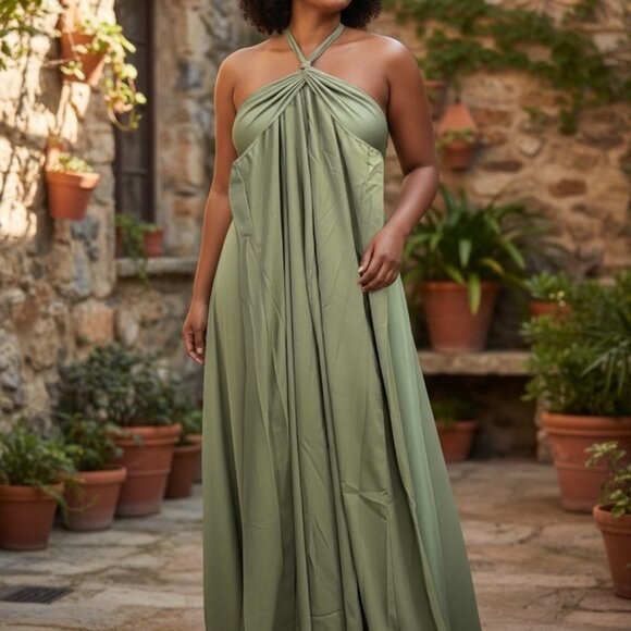 696 WOMENS 4XL GREEN COCKTAIL DRESS - Picture 1 of 1